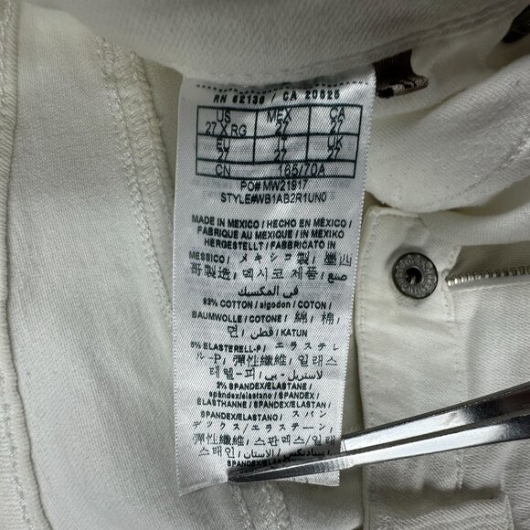 Guess Power Skinny Jeans Womens Size 27 Low Rise Denim Stretch White - Picture 5 of 11